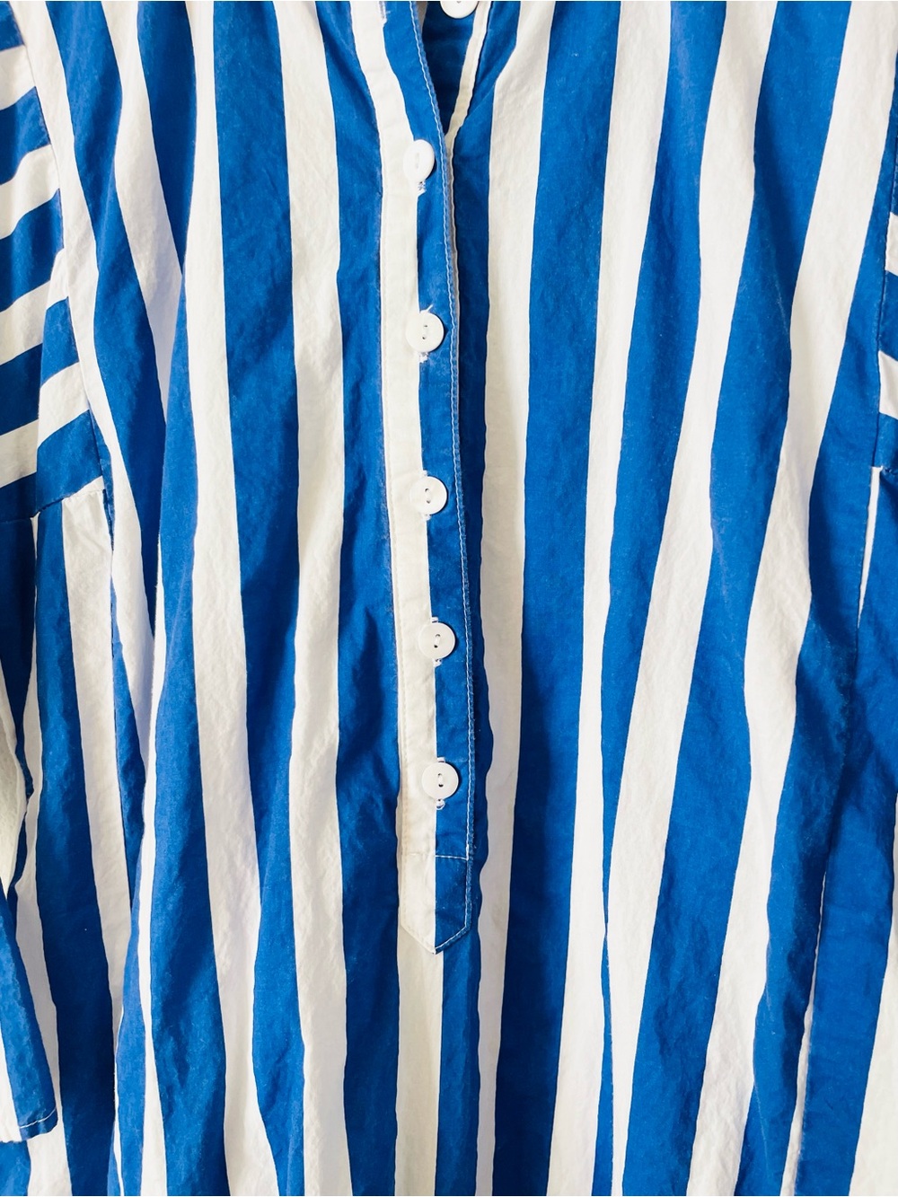Pomander Place XS Camille Cabana blue & white striped kaftan maxi dress - Picture 5 of 8